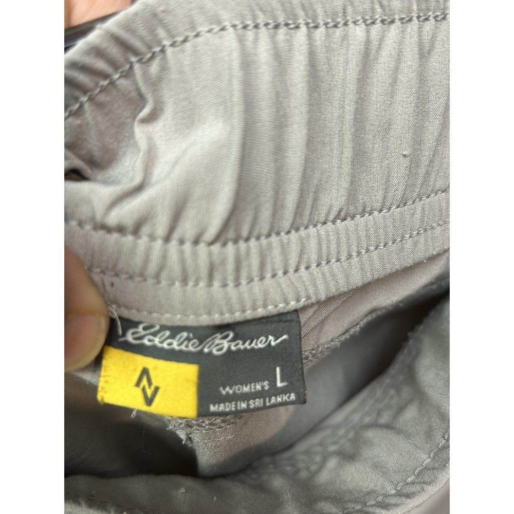 Eddie Bauer Pants Womens Large Gray Black Jogger Stretch Drawstring Pockets - Picture 6 of 9